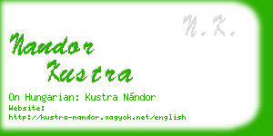 nandor kustra business card